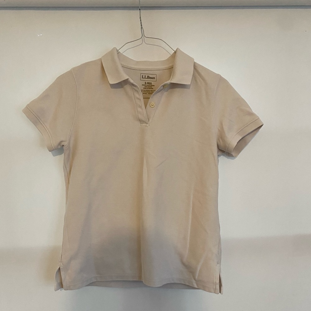 L.L. Bean White Polo